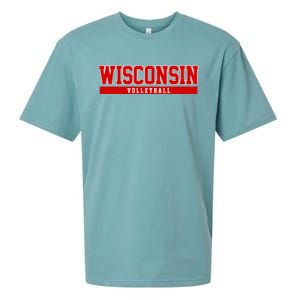 Wisconsin Volleyball For Support The University College Sueded Cloud Jersey T-Shirt