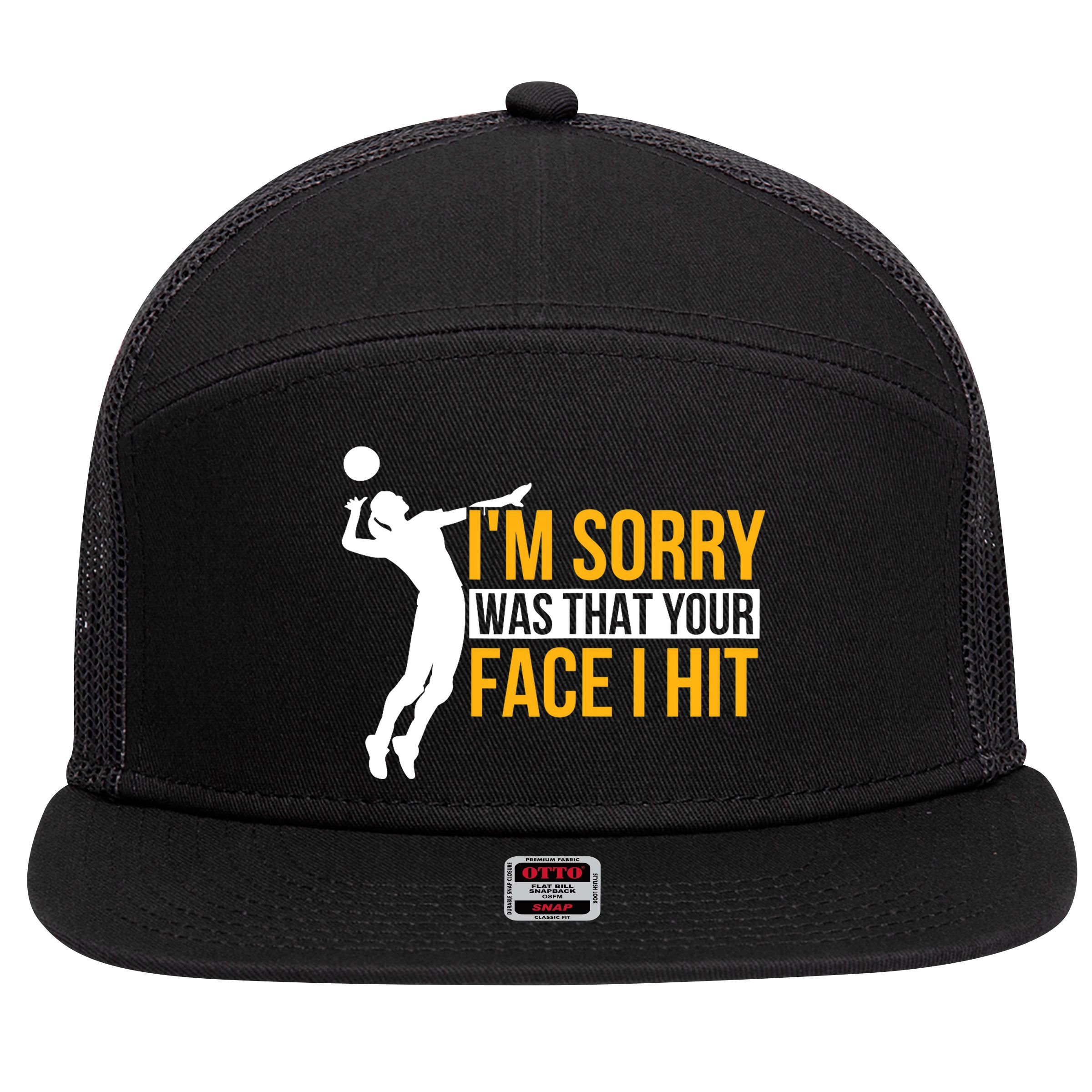 Wo Volleyballer Funny Volleyball 7 Panel Mesh Trucker Snapback Hat