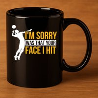 Wo Volleyballer Funny Volleyball 11oz C Handle Ceramic Mug