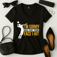 Wo Volleyballer Funny Volleyball Women's V-Neck T-Shirt