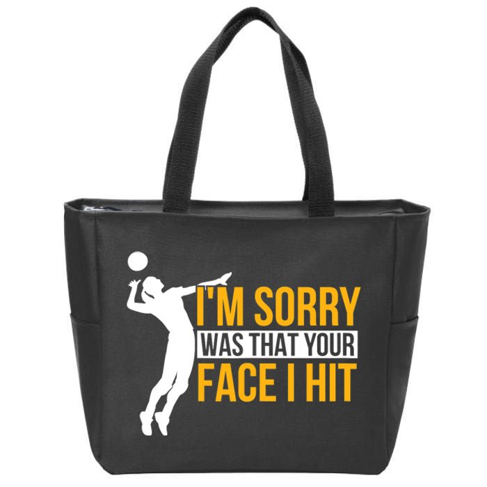 Wo Volleyballer Funny Volleyball Zip Tote Bag