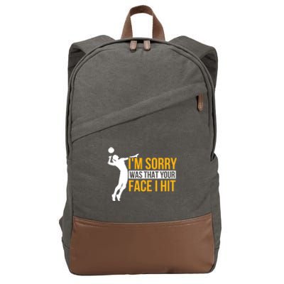 Wo Volleyballer Funny Volleyball Cotton Canvas Backpack