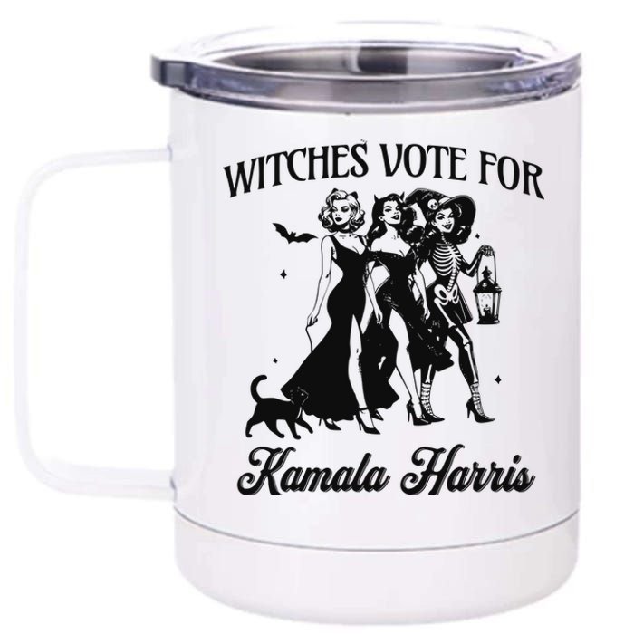 Witches Voting For Kamala Harris 12 oz Stainless Steel Tumbler Cup