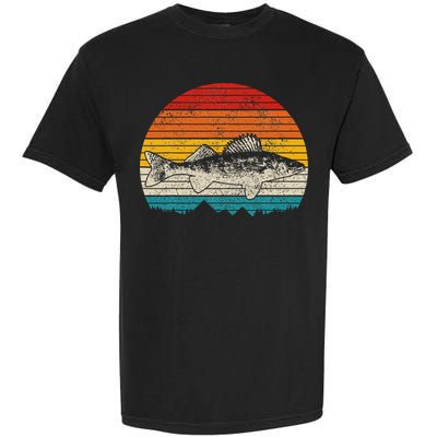 Walleye Vintage Fishing Men Walleye Fisherman Fish Garment-Dyed Heavyweight T-Shirt