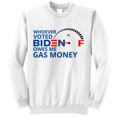 Whoever Voted For Biden Owes Me Gas Money Sweatshirt