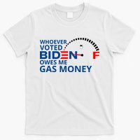 Whoever Voted For Biden Owes Me Gas Money T-Shirt