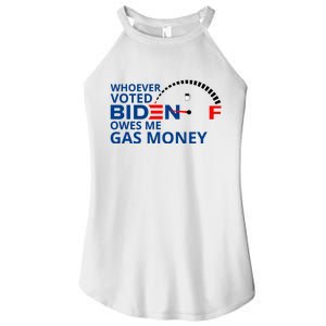 Whoever Voted For Biden Owes Me Gas Money Women's Perfect Tri Rocker Tank