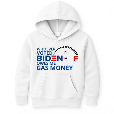 Whoever Voted For Biden Owes Me Gas Money Kids Hoodie