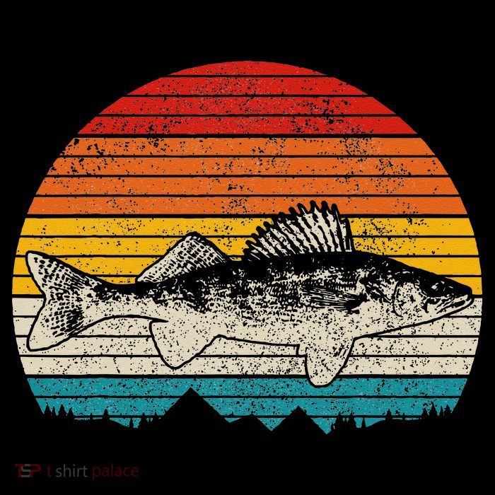 Walleye Vintage Fishing  Walleye Fisherman Fish Tank Top