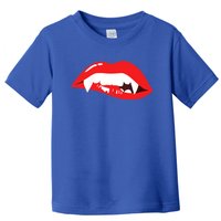 Wo Vampire Gift Sexy Lips Teeth Lazy Halloween Costume Gift Toddler T-Shirt