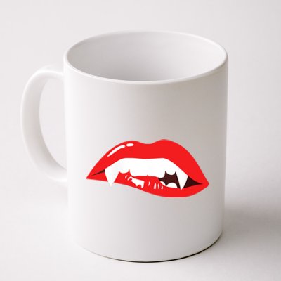 Wo Vampire Gift Sexy Lips Teeth Lazy Halloween Costume Gift Coffee Mug