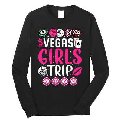 Wo Vegas Girl Trip 2024 Wo Girl Weekend Long Sleeve Shirt