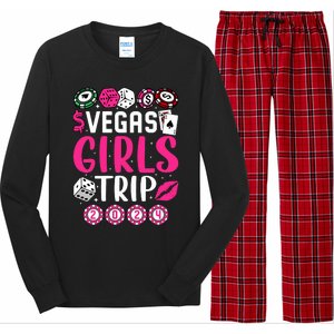 Wo Vegas Girl Trip 2024 Wo Girl Weekend Long Sleeve Pajama Set