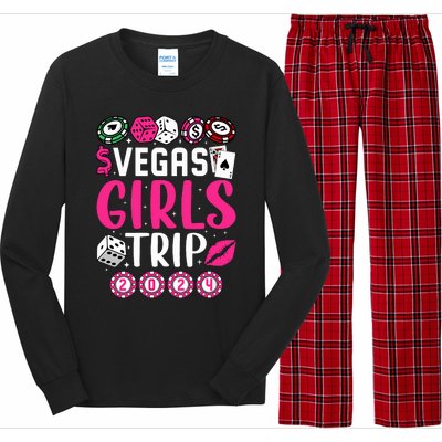 Wo Vegas Girl Trip 2024 Wo Girl Weekend Long Sleeve Pajama Set