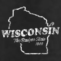 Wisconsin Vintage Graphic Wi The Badger State Beanie