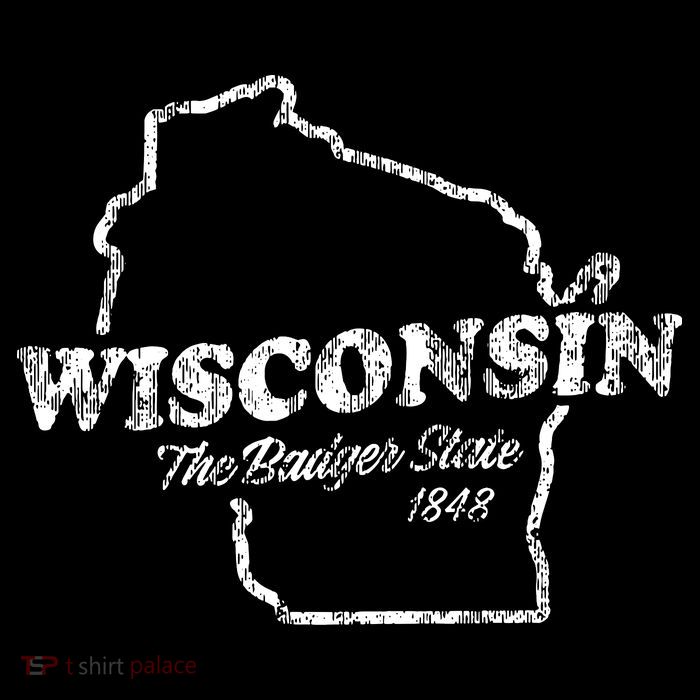 Wisconsin Vintage Graphic Wi The Badger State Womens T-Shirt