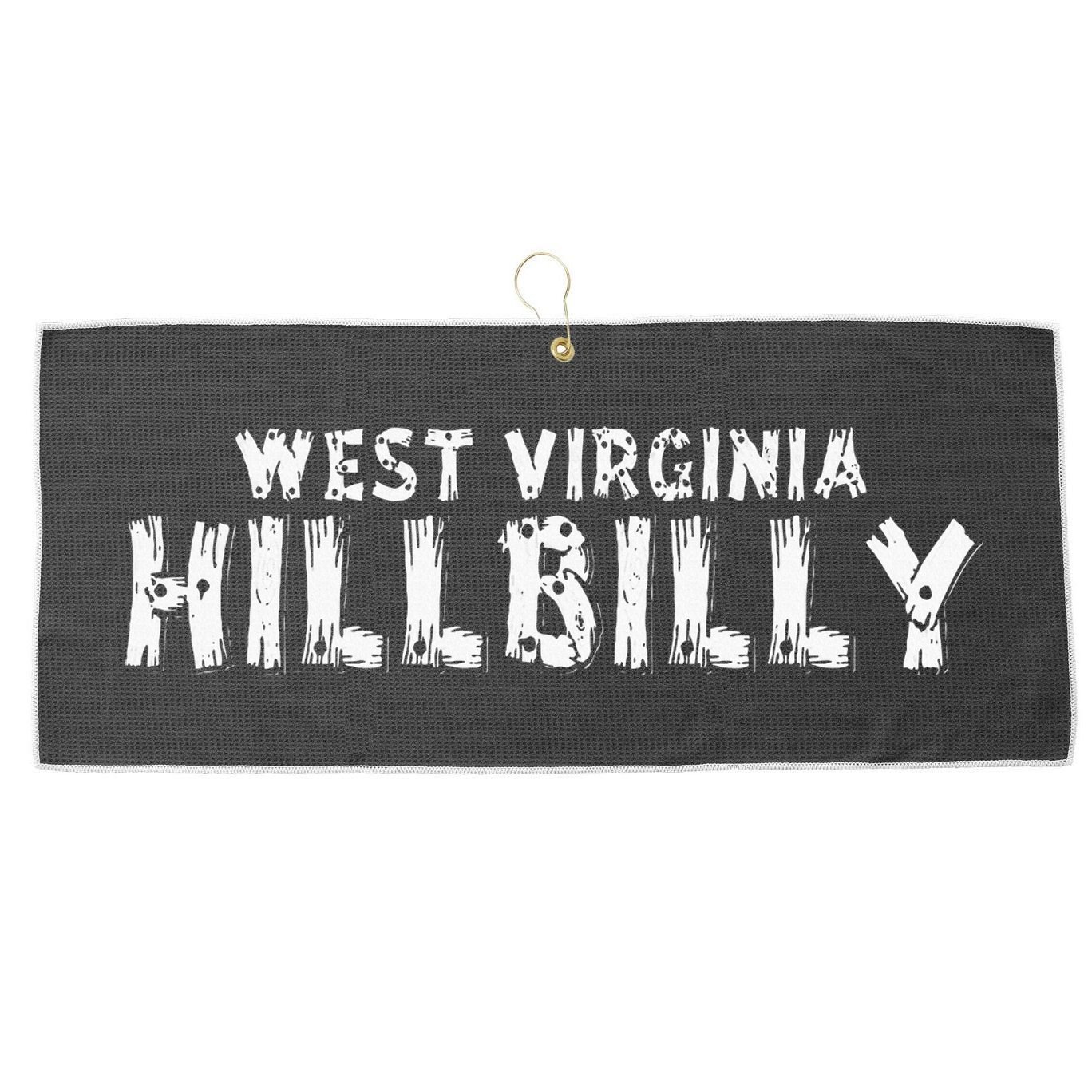 West Virginia Hillbilly Large Microfiber Waffle Golf Towel