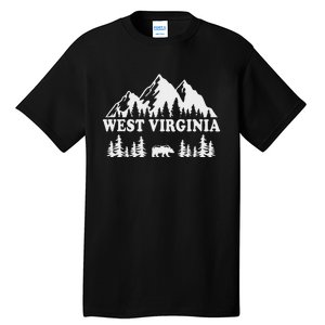 West Virginia Hiking Mountains Tall T-Shirt