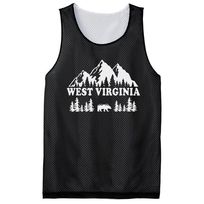 West Virginia Hiking Mountains Mesh Reversible Basketball Jersey Tank