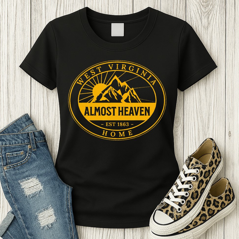 West Virginia Home 304 Almost Heaven Outdoors Vintage Womens T-Shirt