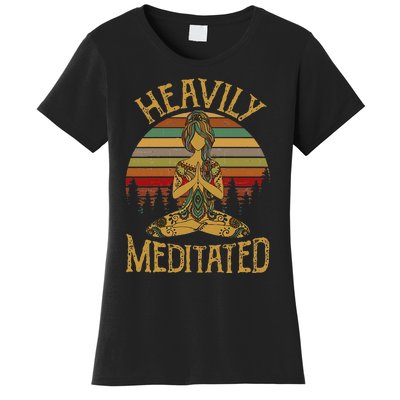 Womens Vintage Heavily Meditated Yoga Meditation Spiritual Warrior Women's T-Shirt