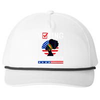 Women Voting Is My Black Job U.S Flag Funny Saying 2024 Snapback Five-Panel Rope Hat