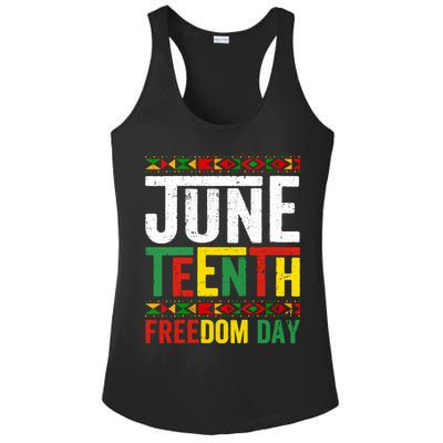 Womens Vintage Juneteenth Freedom Day June 19th Black History Month Ladies PosiCharge Competitor Racerback Tank