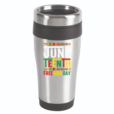 Womens Vintage Juneteenth Freedom Day June 19th Black History Month 16oz Travel Tumbler