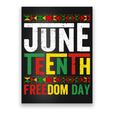 Womens Vintage Juneteenth Freedom Day June 19th Black History Month Poster