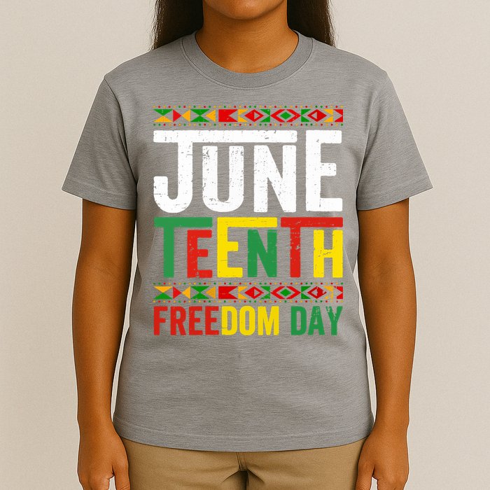 Womens Vintage Juneteenth Freedom Day June 19th Black History Month T-Shirt