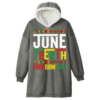 Womens Vintage Juneteenth Freedom Day June 19th Black History Month Hooded Wearable Blanket