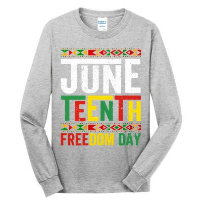 Womens Vintage Juneteenth Freedom Day June 19th Black History Month Tall Long Sleeve T-Shirt