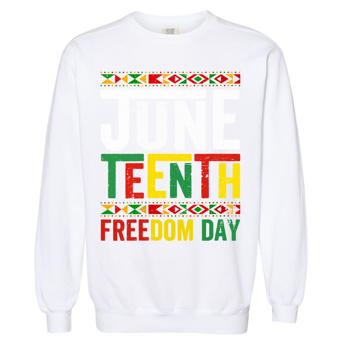 Womens Vintage Juneteenth Freedom Day June 19th Black History Month Garment-Dyed Sweatshirt
