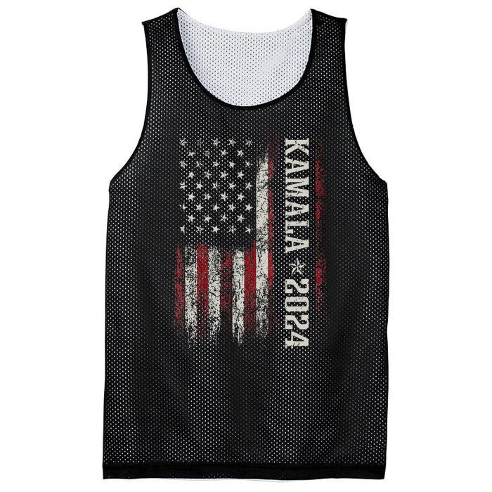 Wo Vintage Kamala Harris 2024 For President Election Campaign Mesh Reversible Basketball Jersey Tank