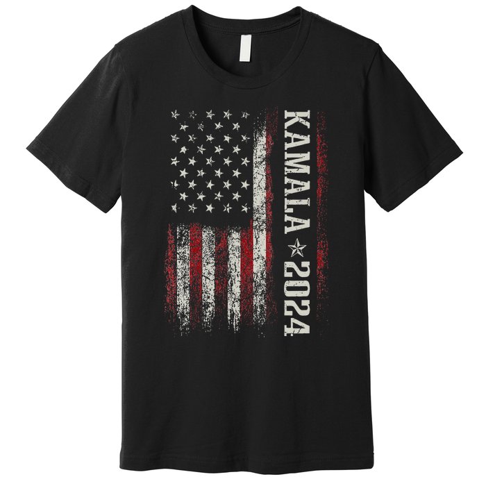 Wo Vintage Kamala Harris 2024 For President Election Campaign Premium T-Shirt