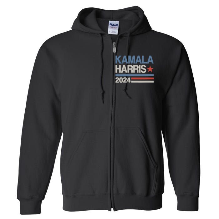 Wo Vintage Kamala Harris 2024 For President Election Campaign Full Zip Hoodie