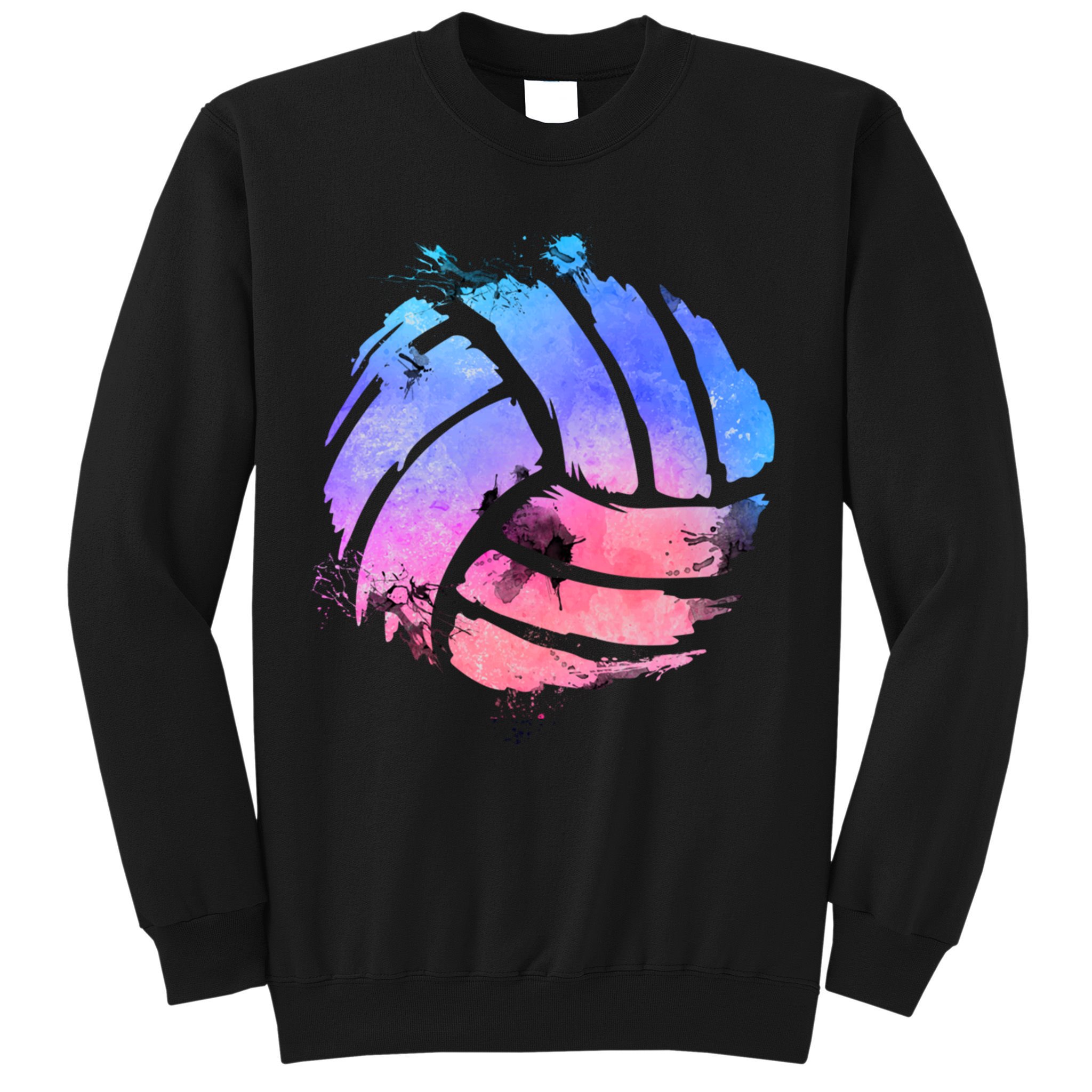 Watercolor Volleyball Lover Beach Volleyball Player Pullover Hoodie Sweatshirt
