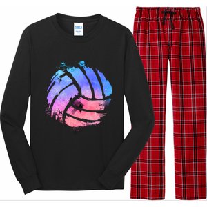 Watercolor Volleyball Lover Beach Volleyball Player Pullover Hoodie Long Sleeve Pajama Set