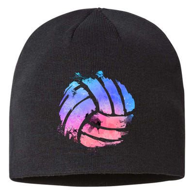 Watercolor Volleyball Lover Beach Volleyball Player Pullover Hoodie Sustainable Beanie