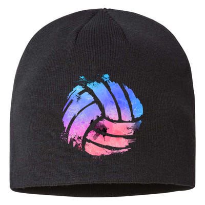 Watercolor Volleyball Lover Beach Volleyball Player Pullover Hoodie Sustainable Beanie