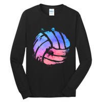 Watercolor Volleyball Lover Beach Volleyball Player Pullover Hoodie Tall Long Sleeve T-Shirt