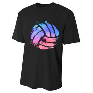 Watercolor Volleyball Lover Beach Volleyball Player Pullover Hoodie Performance Sprint T-Shirt