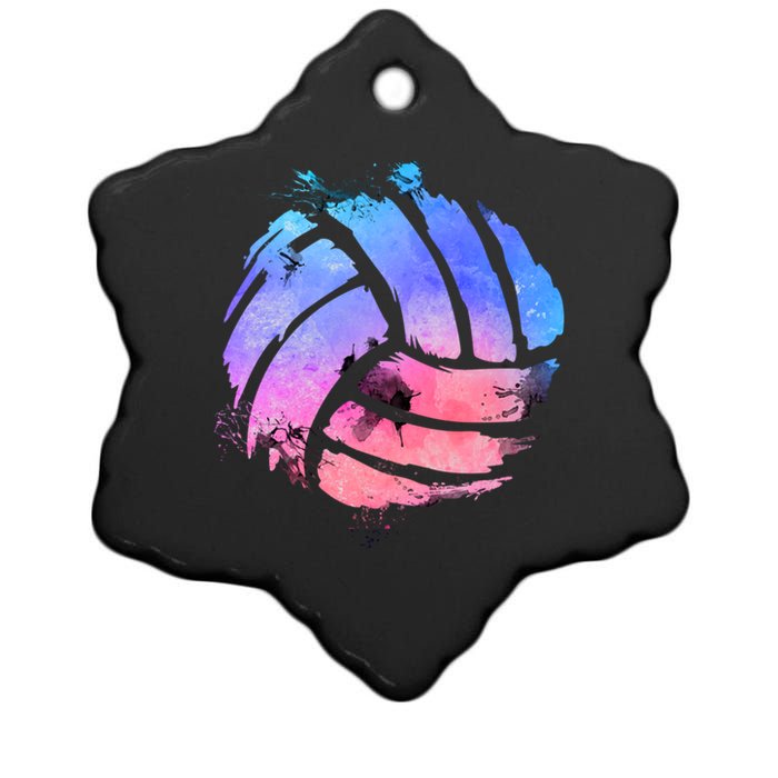 Watercolor Volleyball Lover Beach Volleyball Player Pullover Hoodie Ceramic Star Ornament