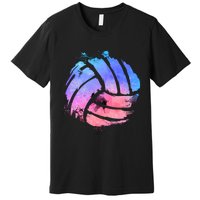 Watercolor Volleyball Lover Beach Volleyball Player Pullover Hoodie Premium T-Shirt