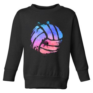 Watercolor Volleyball Lover Beach Volleyball Player Pullover Hoodie Toddler Sweatshirt