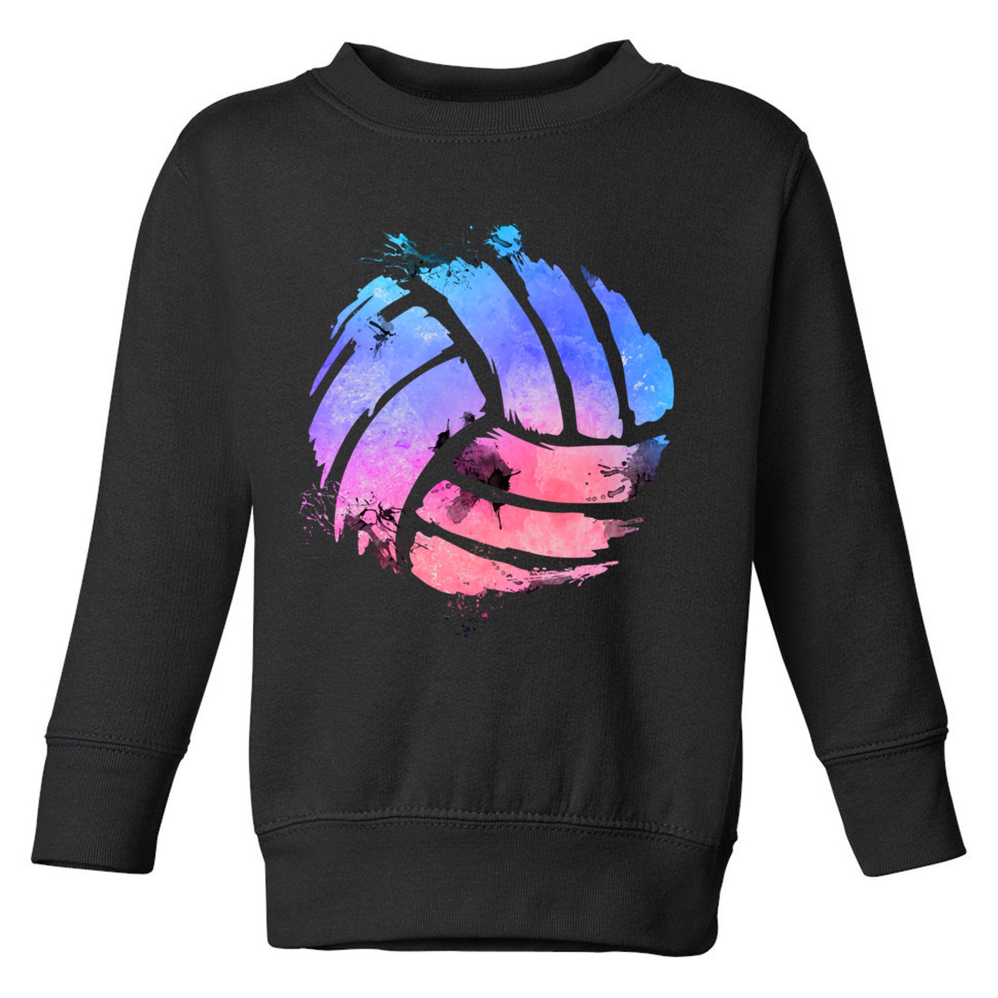 Watercolor Volleyball Lover Beach Volleyball Player Pullover Hoodie Toddler Sweatshirt