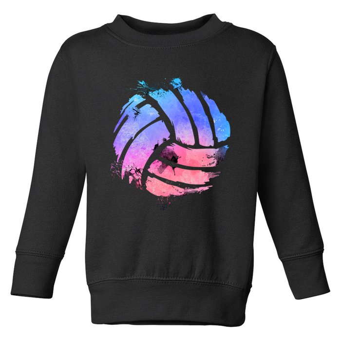 Watercolor Volleyball Lover Beach Volleyball Player Pullover Hoodie Toddler Sweatshirt