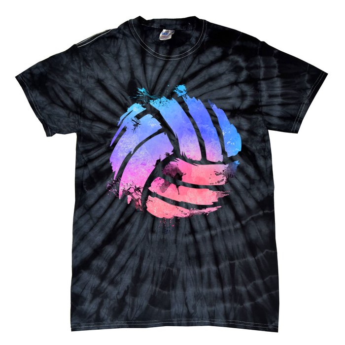 Watercolor Volleyball Lover Beach Volleyball Player Pullover Hoodie Tie-Dye T-Shirt