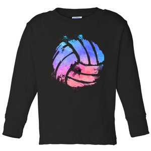 Watercolor Volleyball Lover Beach Volleyball Player Pullover Hoodie Toddler Long Sleeve Shirt