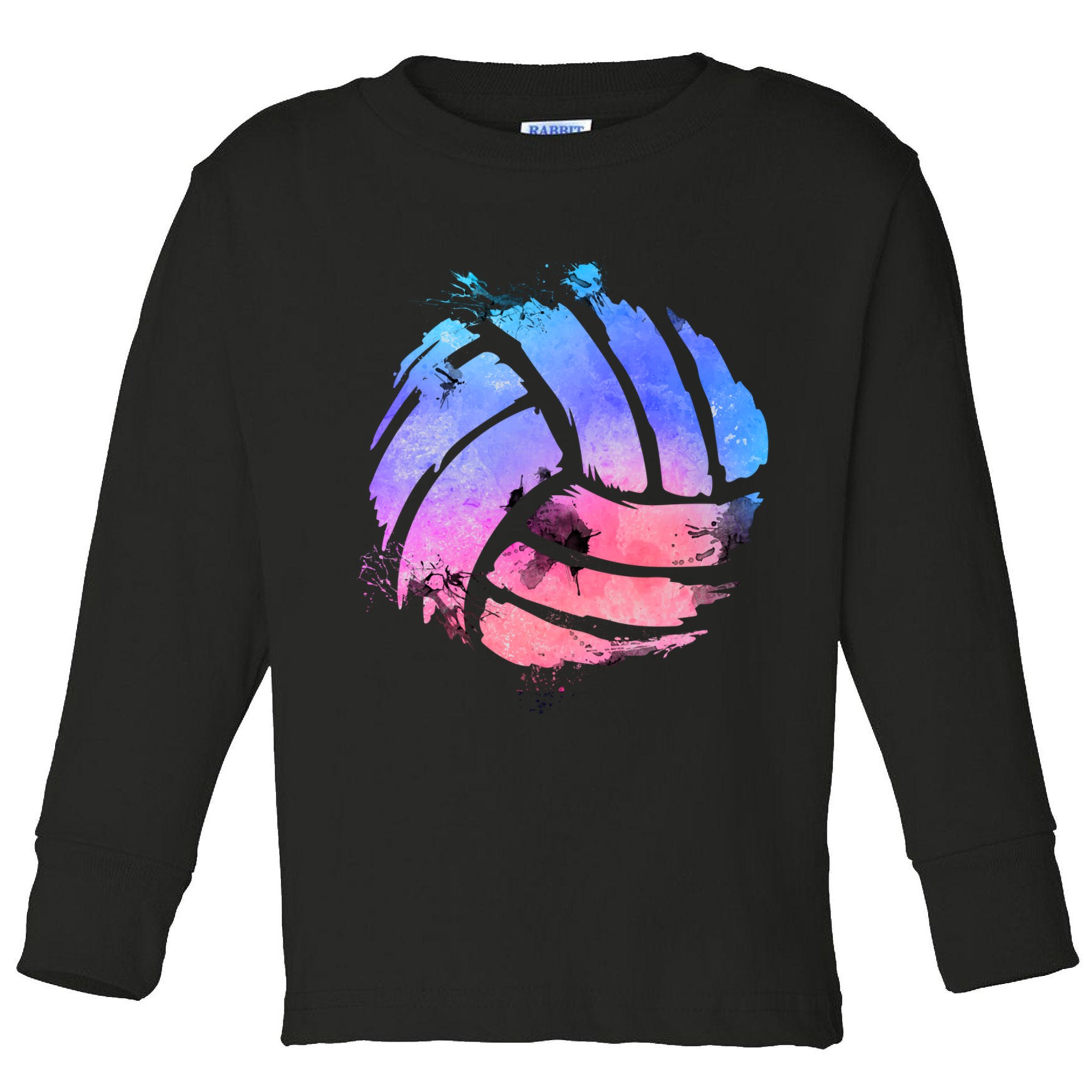 Watercolor Volleyball Lover Beach Volleyball Player Pullover Hoodie Toddler Long Sleeve Shirt